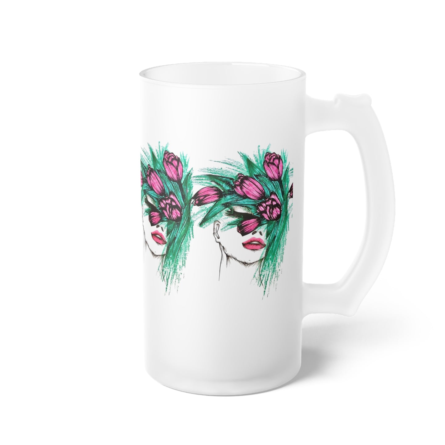 Frosted Glass Beer Mug