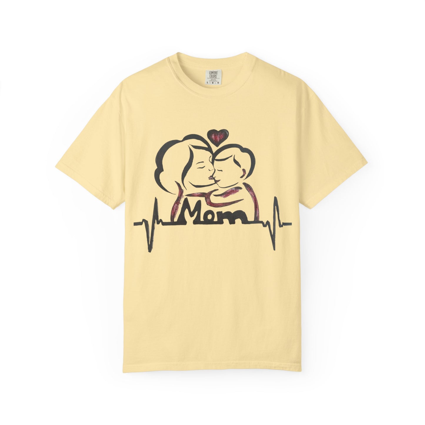 Heartfelt Mom T-Shirt | Cozy Unisex Garment-Dyed Tee, Perfect for Mother's Day, Family Gatherings, Gift for Moms, Love and Connection
