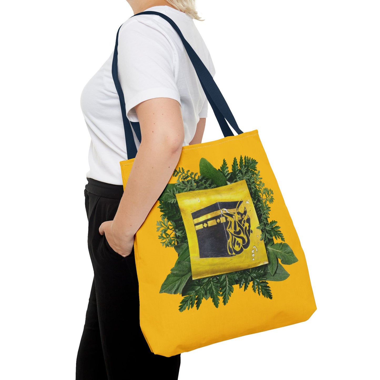 Kaaba Floral Tote Bag – Islamic Pilgrimage Hajj Umrah Gift