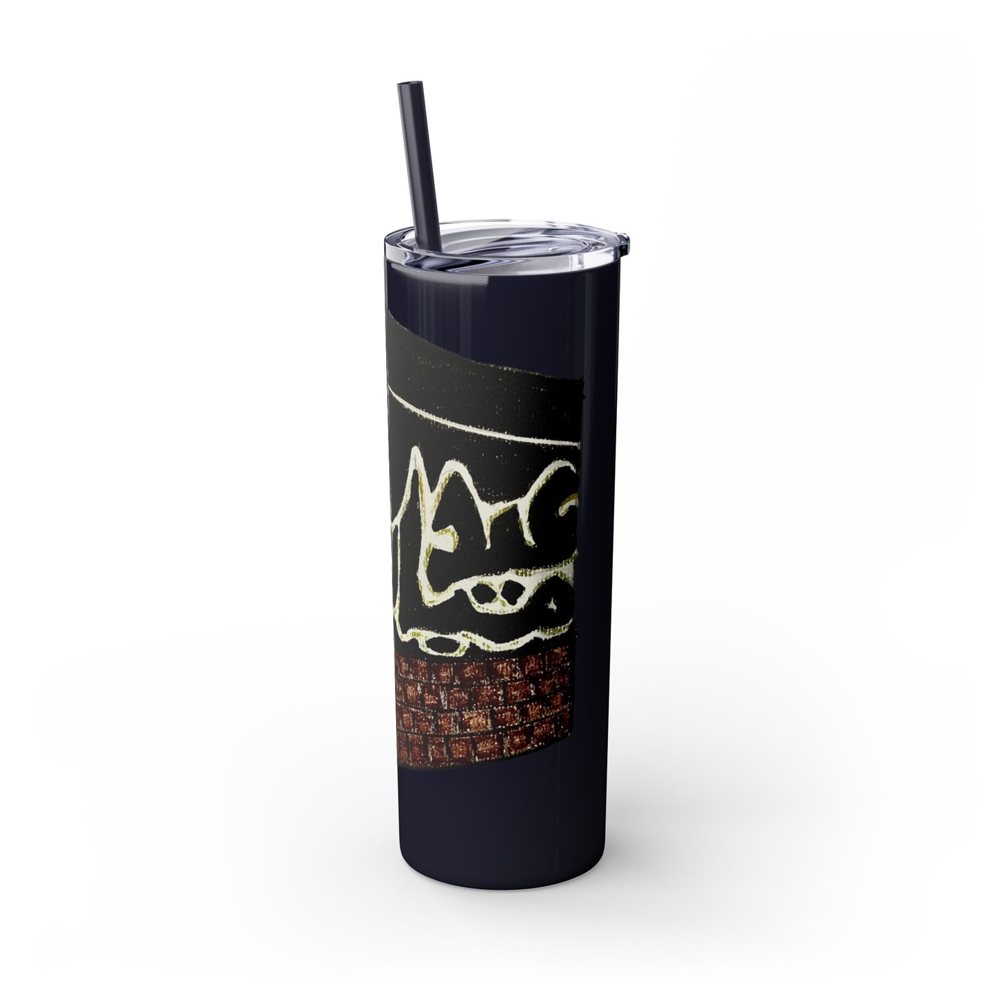 Islamic Skinny Tumbler with Straw - 20oz, Elegant Calligraphy Design