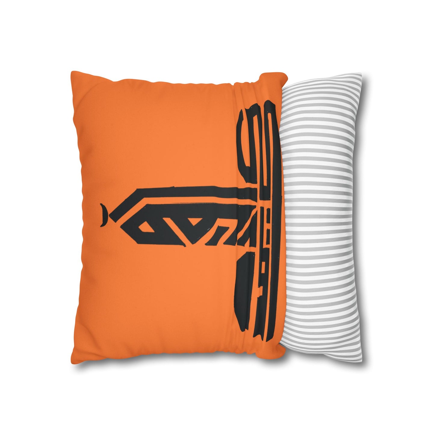 Modern Faux Suede Decorative Pillowcase with Bold Graphic Design