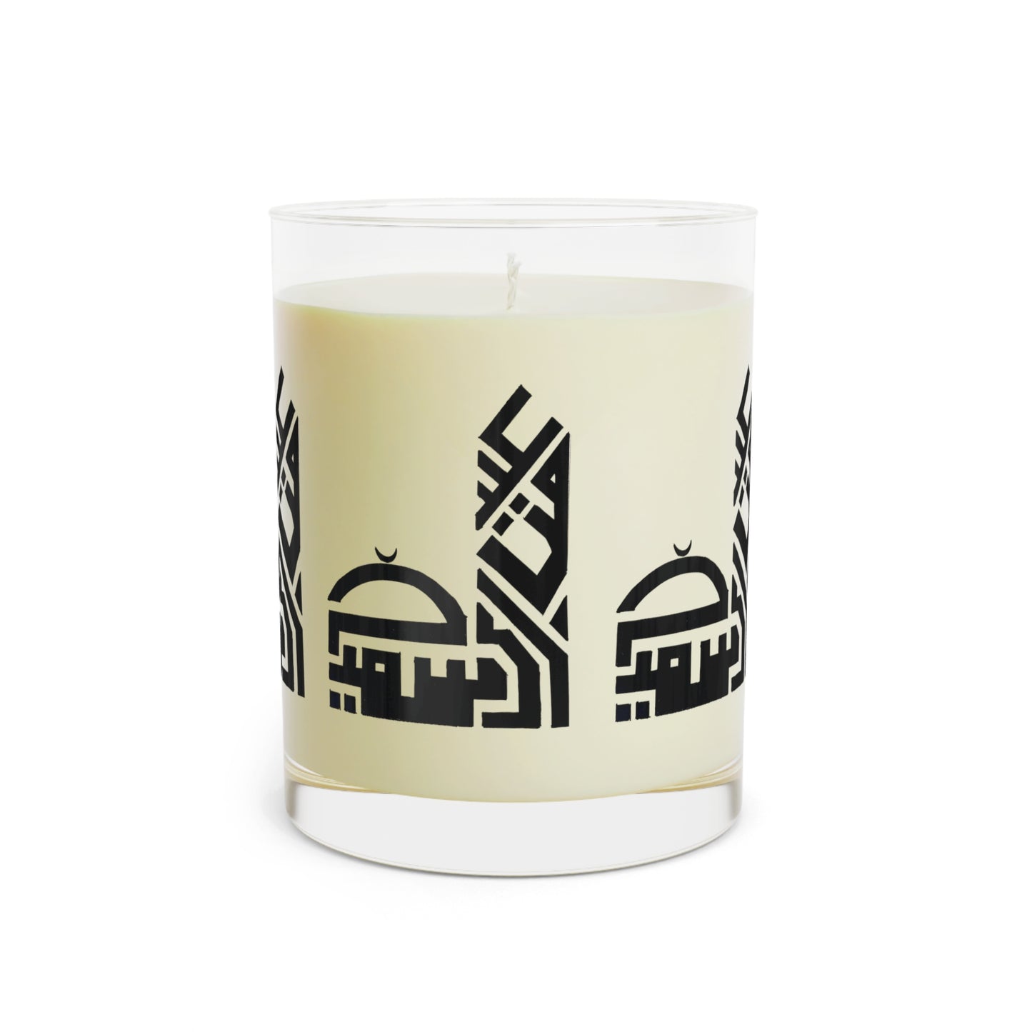 Modern Islamic Design Scented Candle - 11oz Full Glass for Relaxation & Meditation