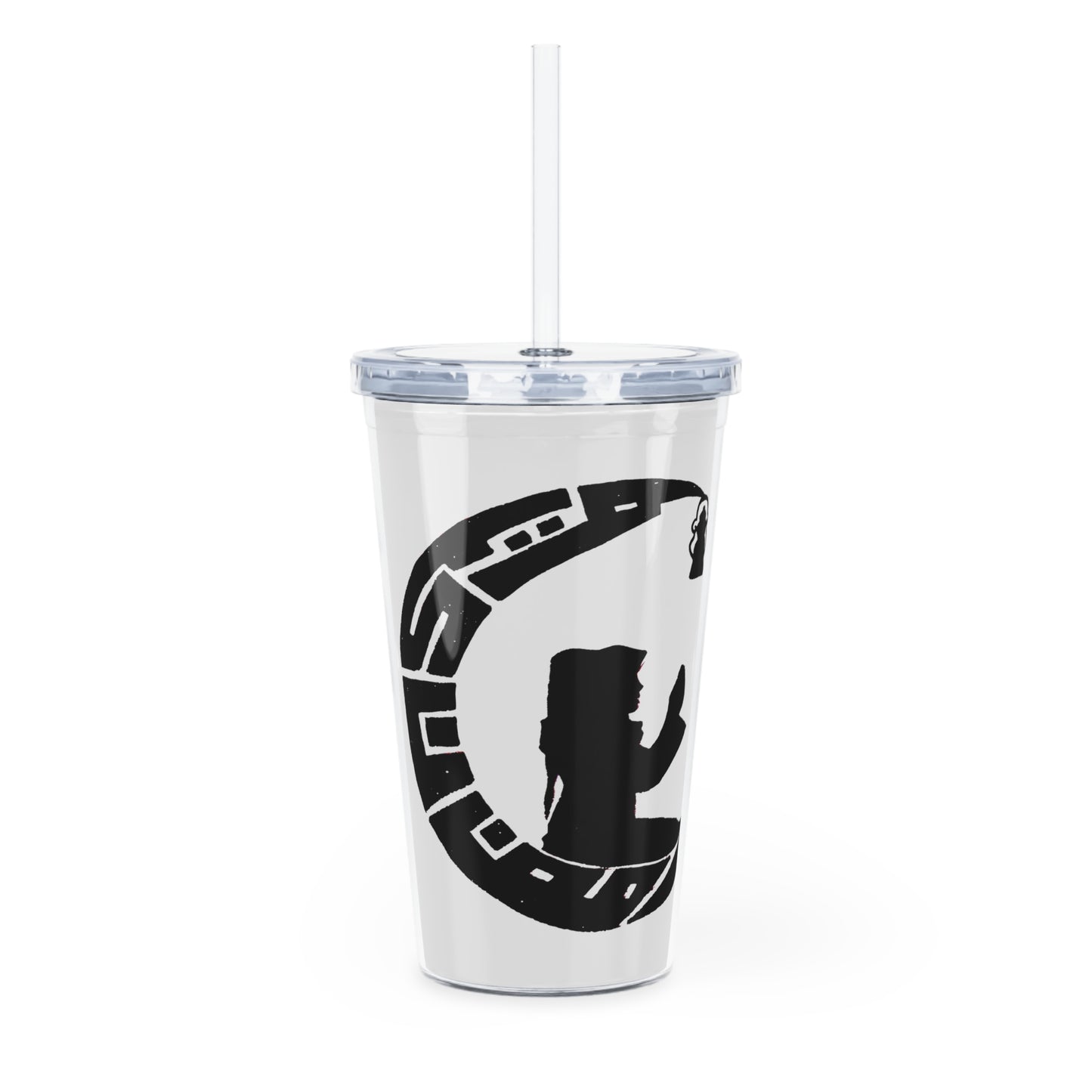 Plastic Tumbler with Straw