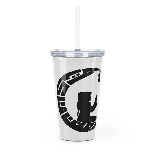Plastic Tumbler with Straw