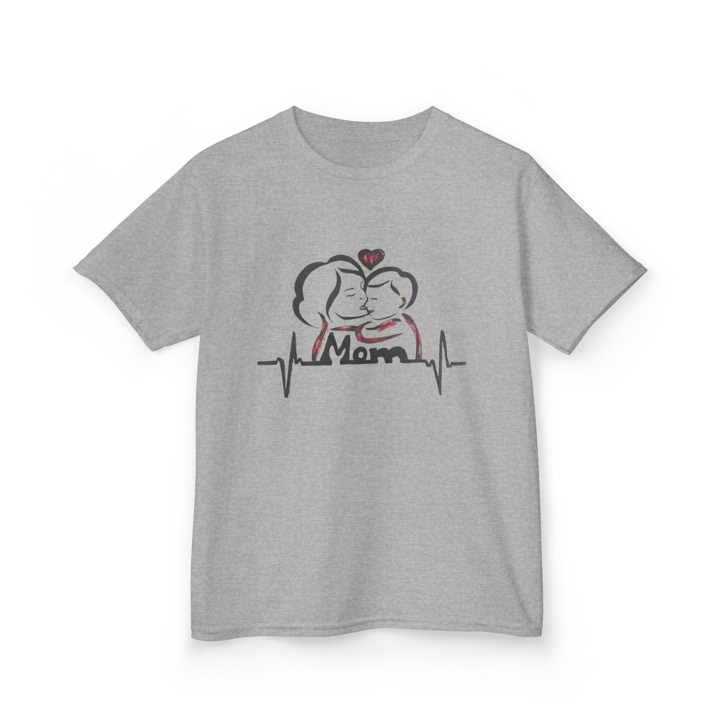 Mommy & Me Kids Tee, Heartbeat Graphic Shirt, Cute Gift for Kids, Mother's Day Tee, Family Matching Outfits, Kids Graphic Tee
