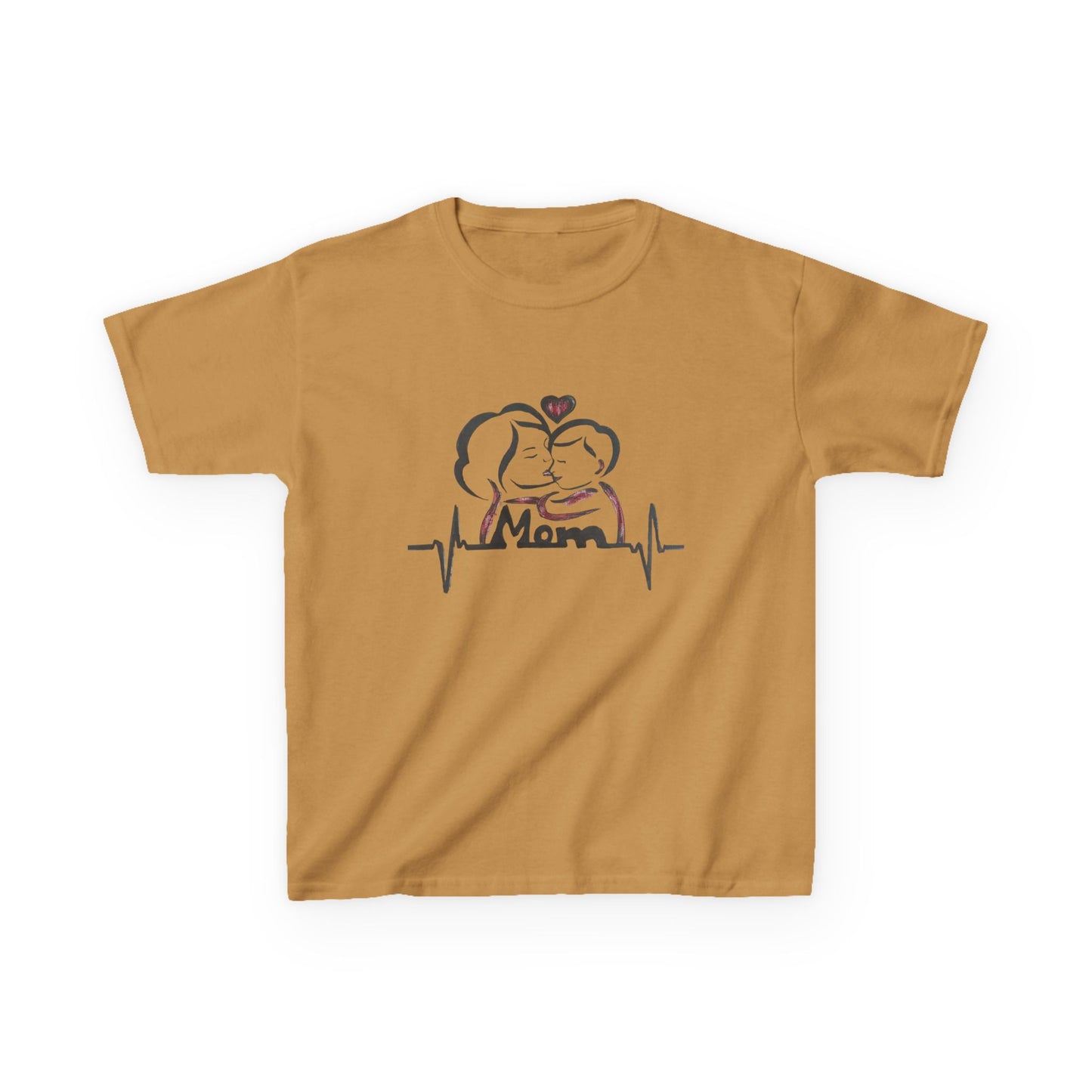 Mommy & Me Kids Tee, Heartbeat Graphic Shirt, Cute Gift for Kids, Mother's Day Tee, Family Matching Outfits, Kids Graphic Tee