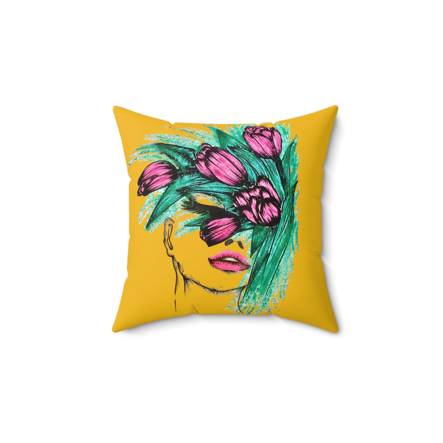 Faux Suede Square Pillow