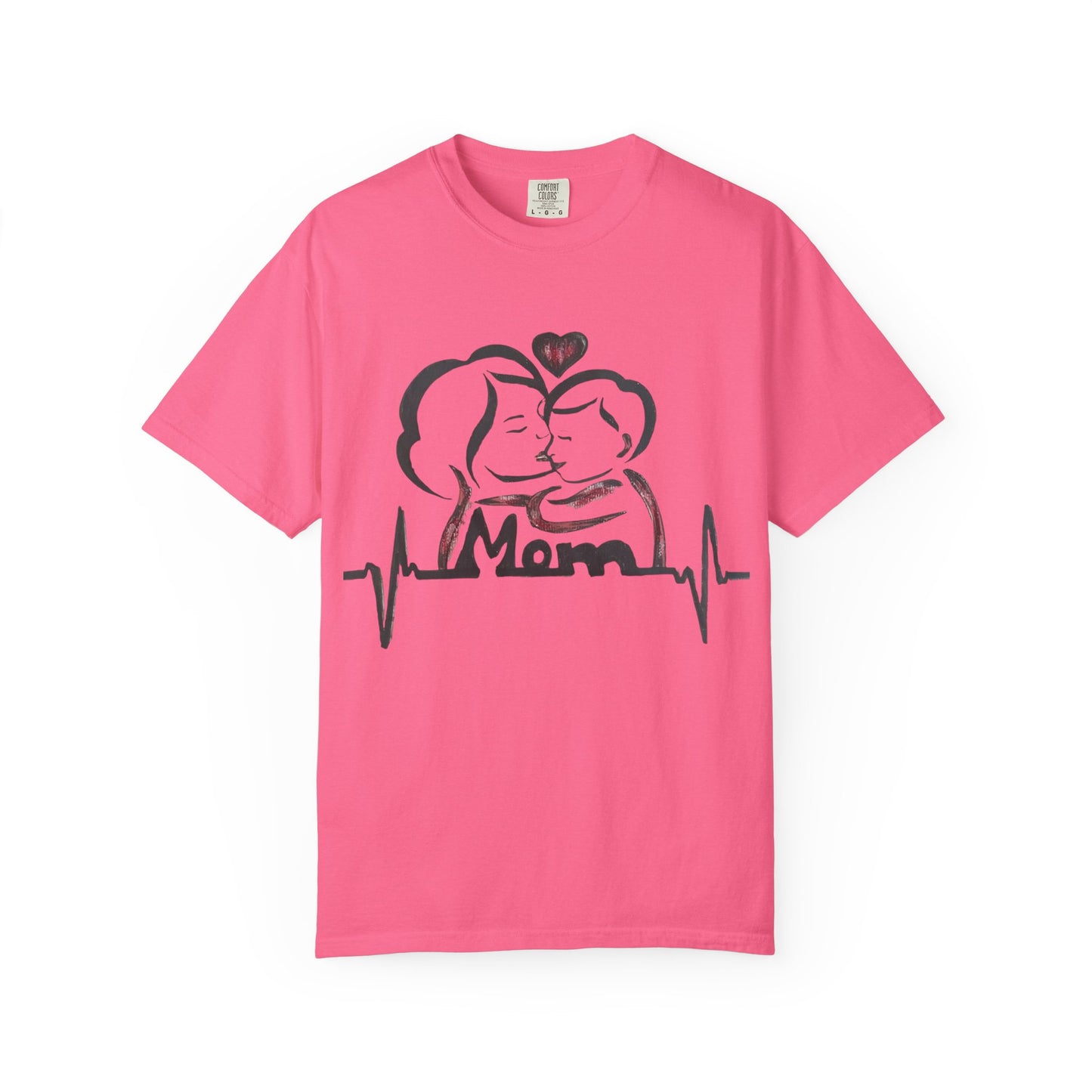 Heartfelt Mom T-Shirt | Cozy Unisex Garment-Dyed Tee, Perfect for Mother's Day, Family Gatherings, Gift for Moms, Love and Connection
