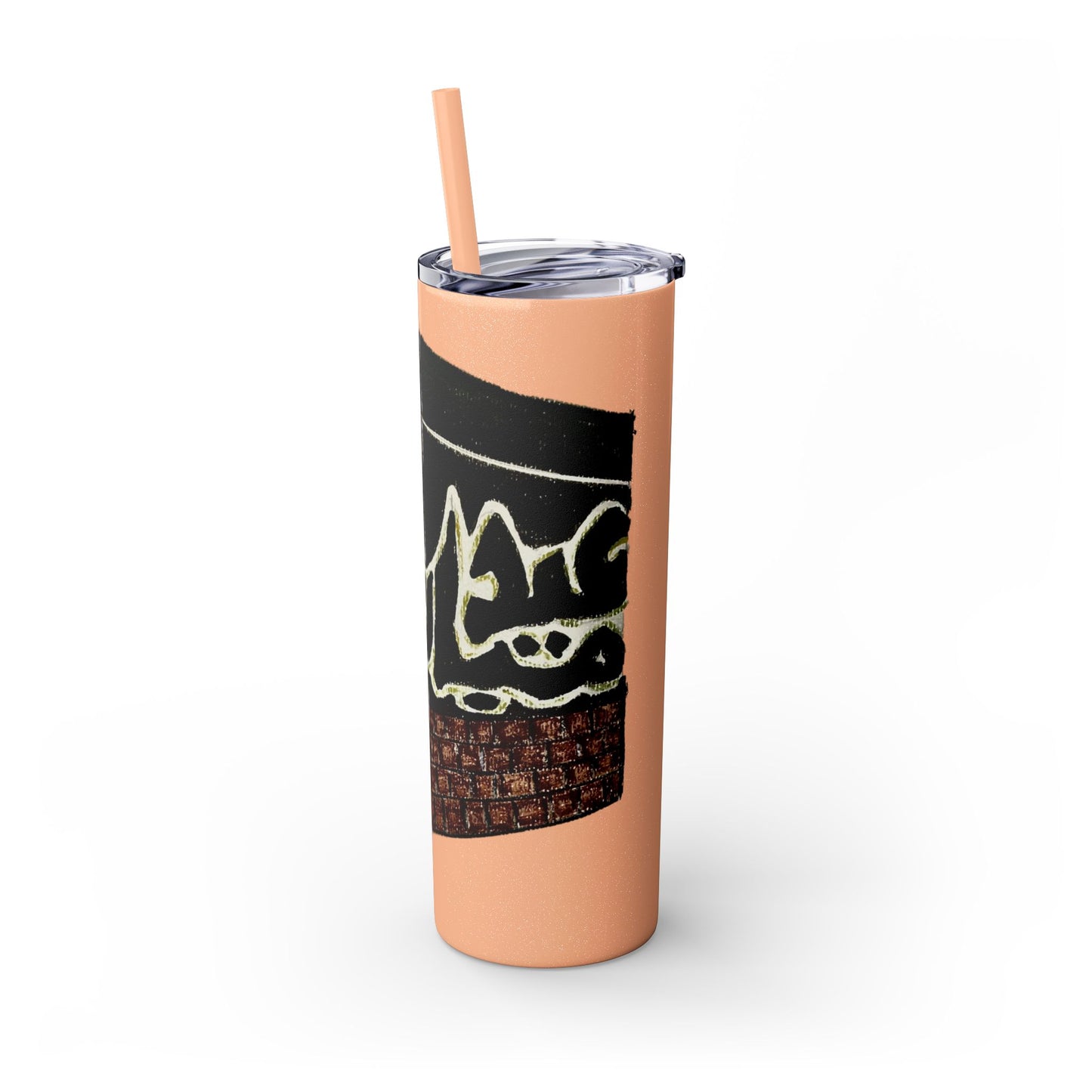 Islamic Skinny Tumbler with Straw - 20oz, Elegant Calligraphy Design