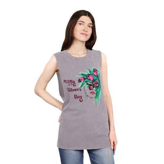 Unisex Stonewash Tank Top