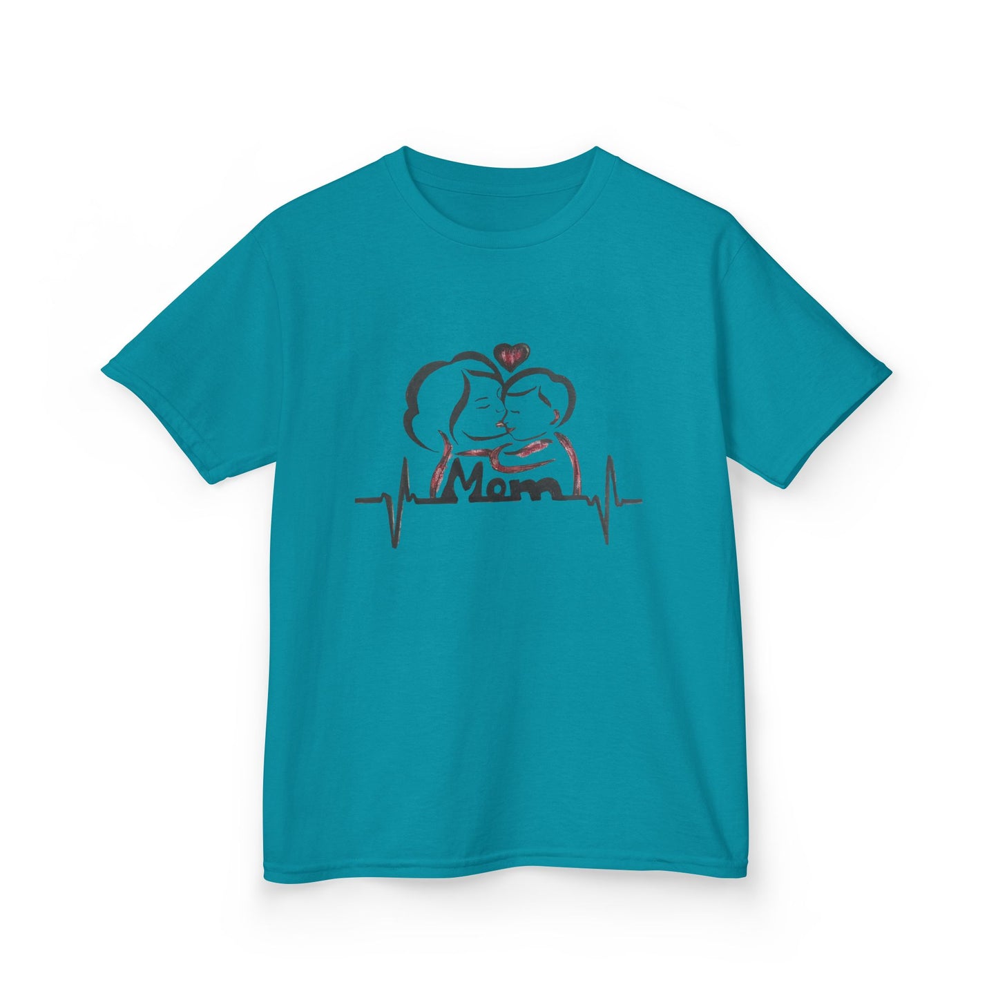 Mommy & Me Kids Tee, Heartbeat Graphic Shirt, Cute Gift for Kids, Mother's Day Tee, Family Matching Outfits, Kids Graphic Tee