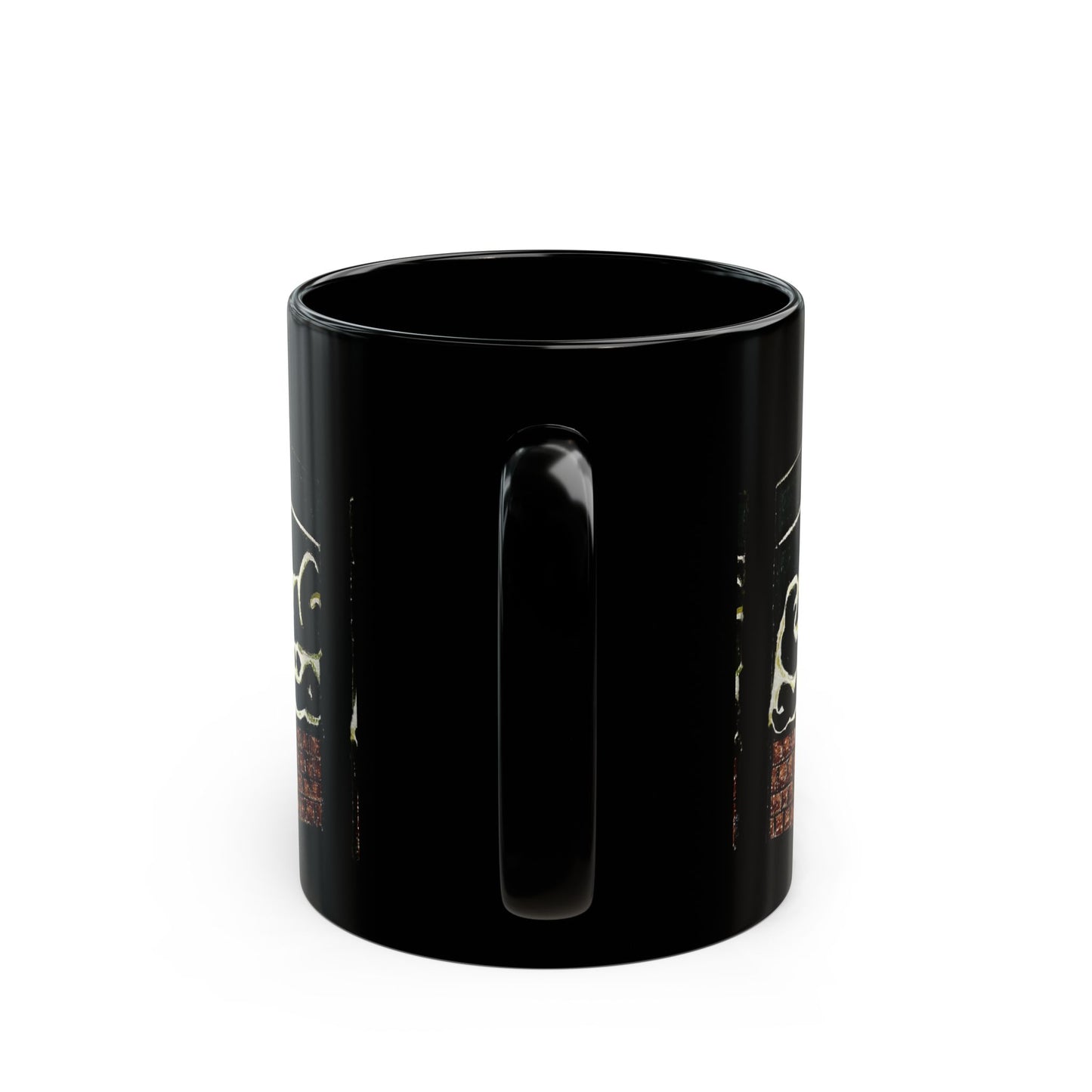Artistic Black Mug with Calligraphy Design - Perfect for Daily Use or Gifts