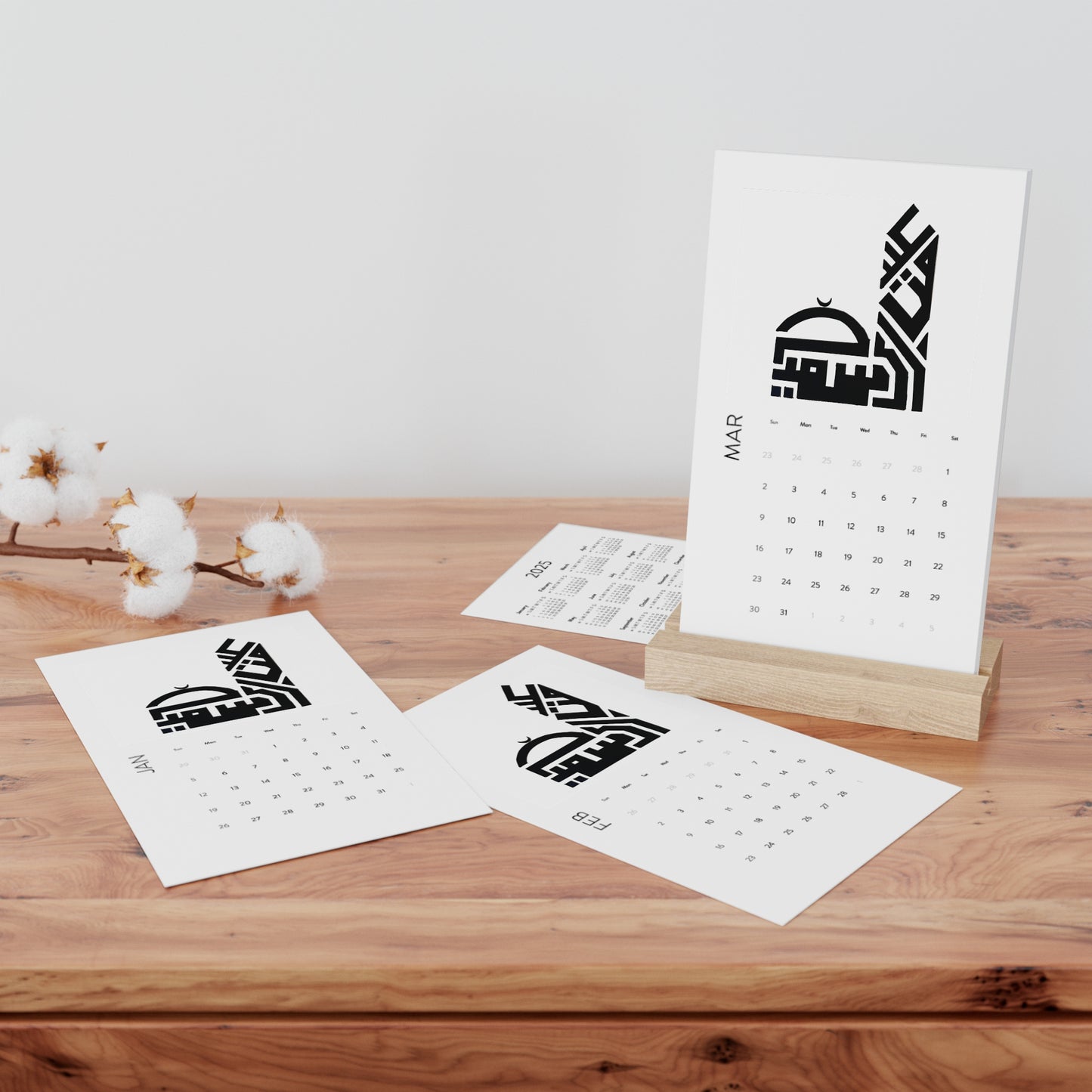 Vertical Desk Calendar (2025)