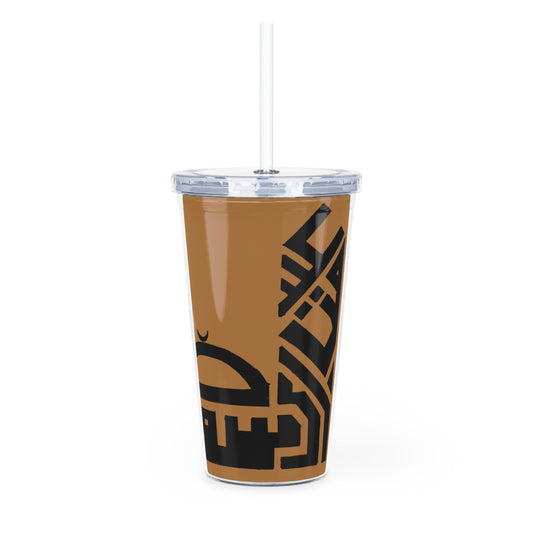 Stylish Plastic Tumbler with Straw - Perfect for Hot and Cold Drinks
