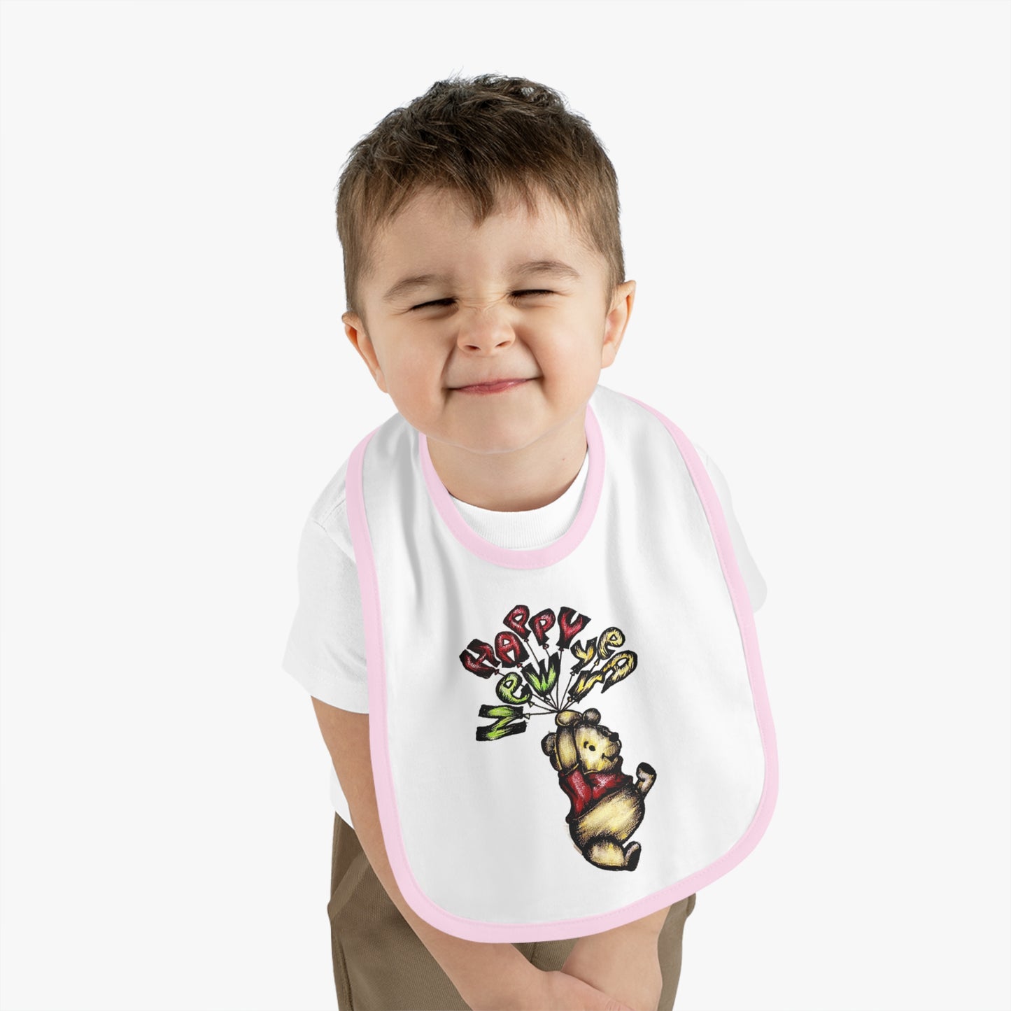 Baby Contrast Trim Jersey Bib
