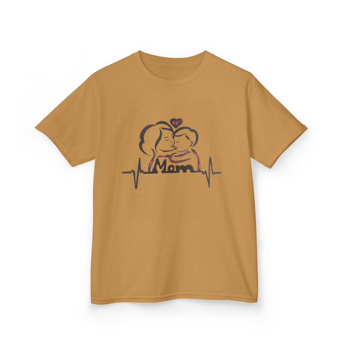 Mommy & Me Kids Tee, Heartbeat Graphic Shirt, Cute Gift for Kids, Mother's Day Tee, Family Matching Outfits, Kids Graphic Tee