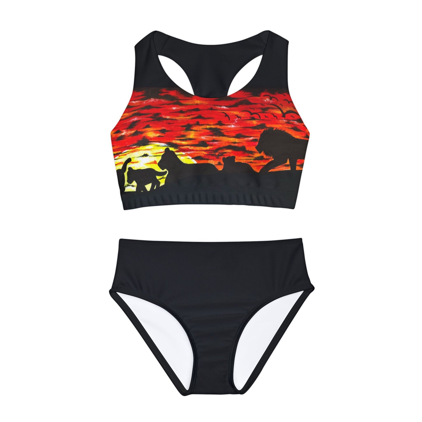 Girls Two Piece Swimsuit (AOP)