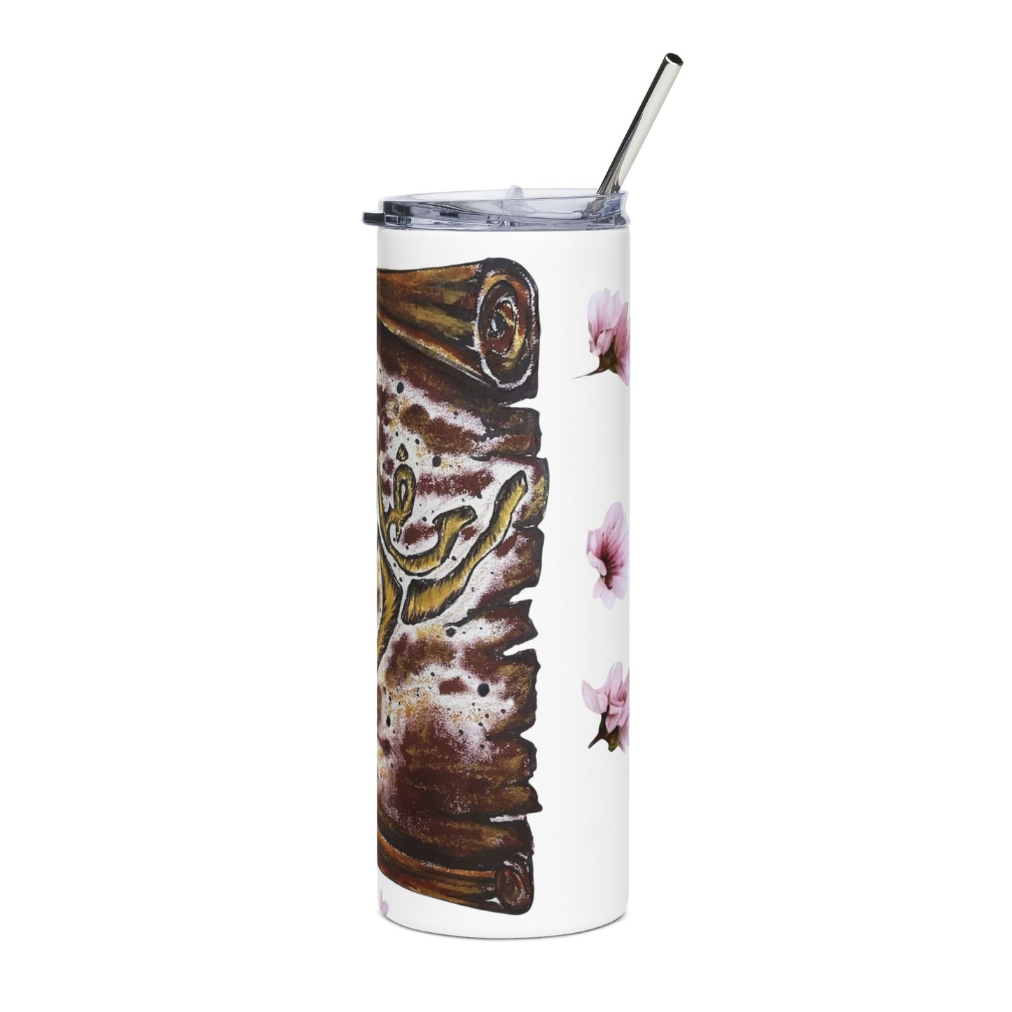 Arabic Calligraphy Floral 20oz Stainless Steel Tumbler