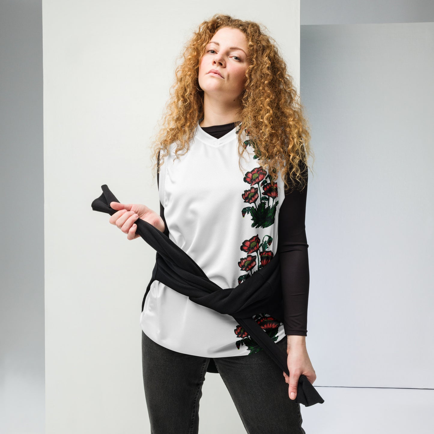 Recycled unisex basketball jersey