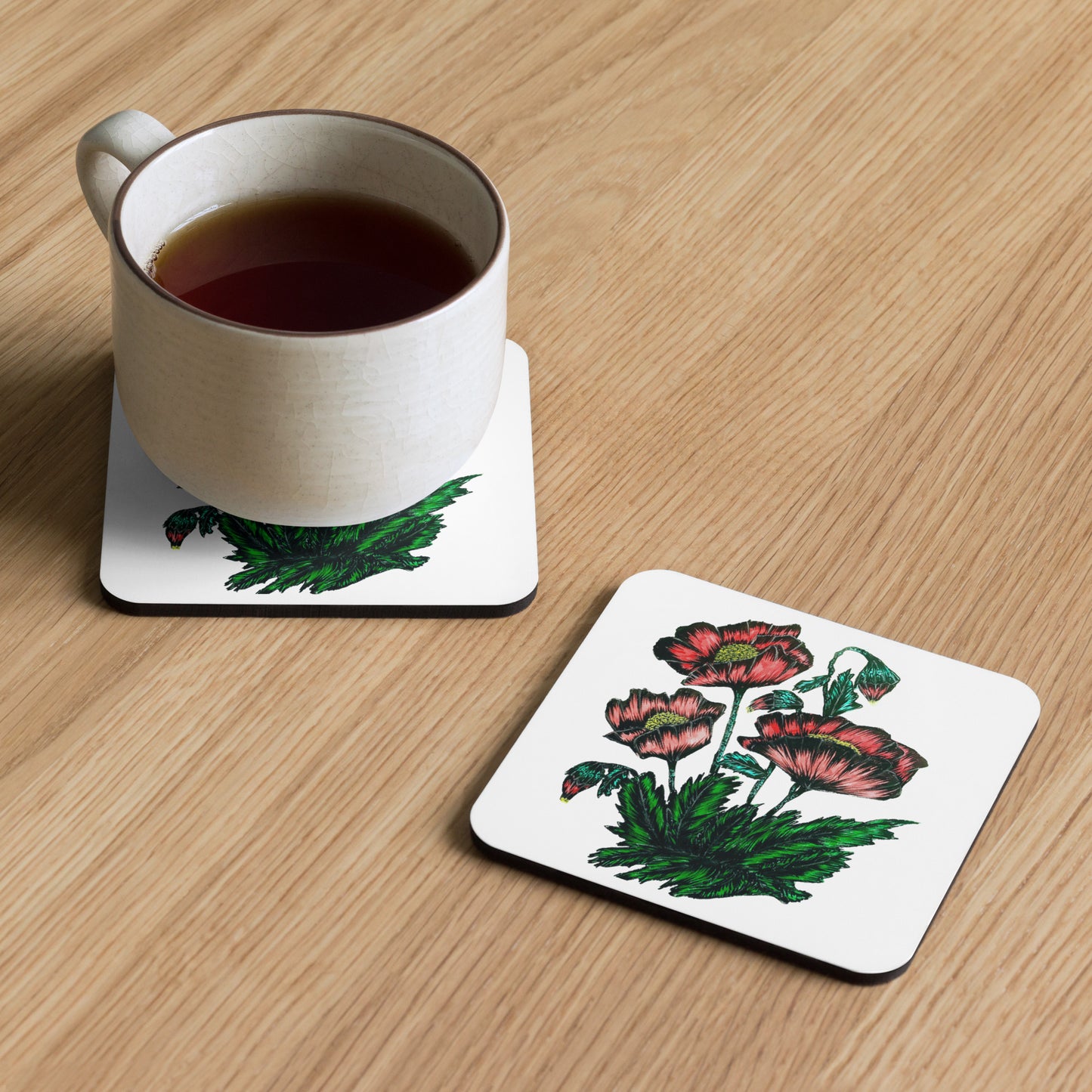 Cork-back coaster