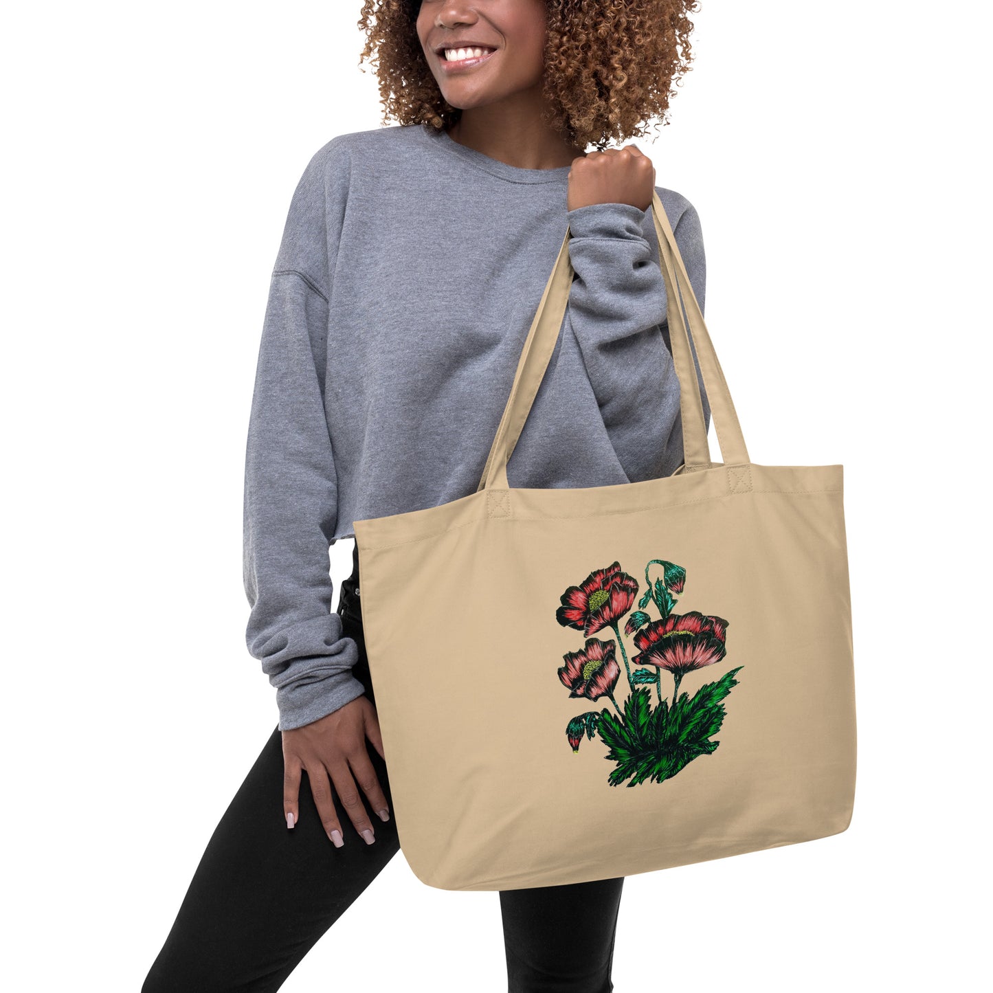 Large organic tote bag