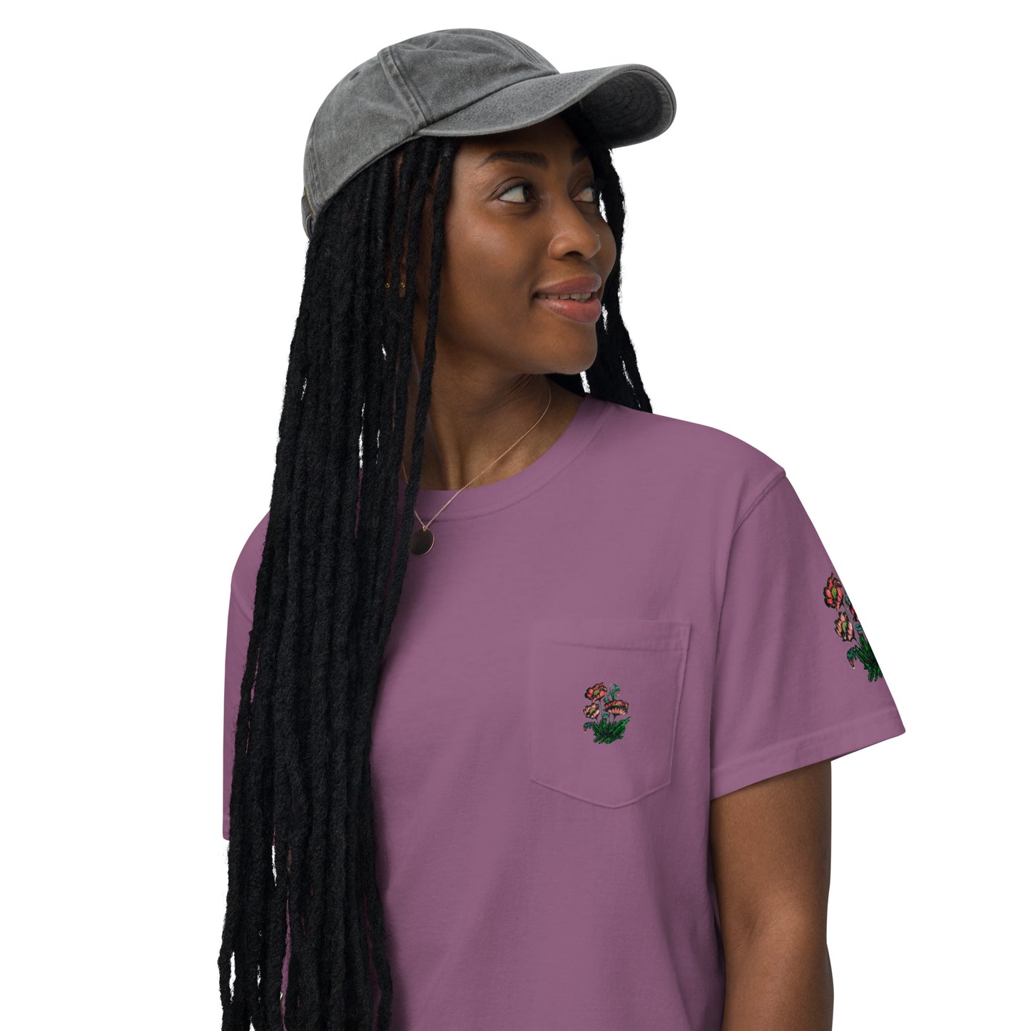 Unisex garment-dyed pocket t-shirt