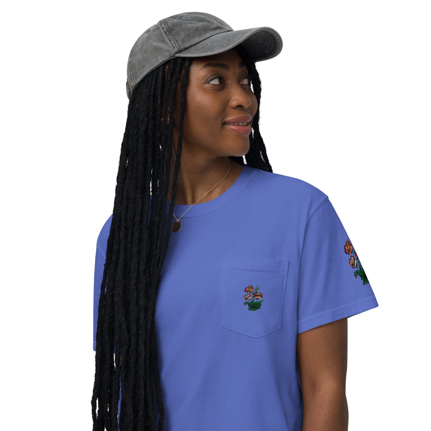 Unisex garment-dyed pocket t-shirt
