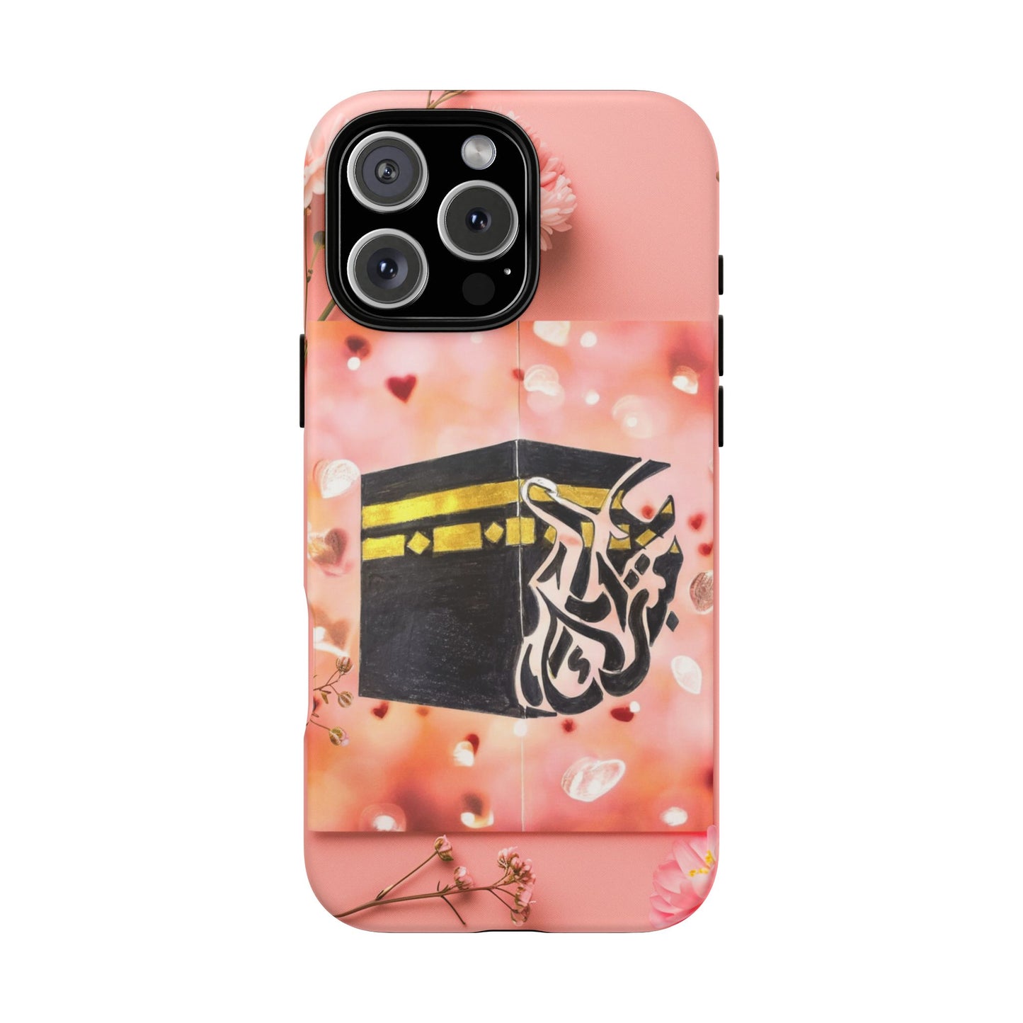 Kaaba Floral Phone Case – Pink Islamic Shrine Design