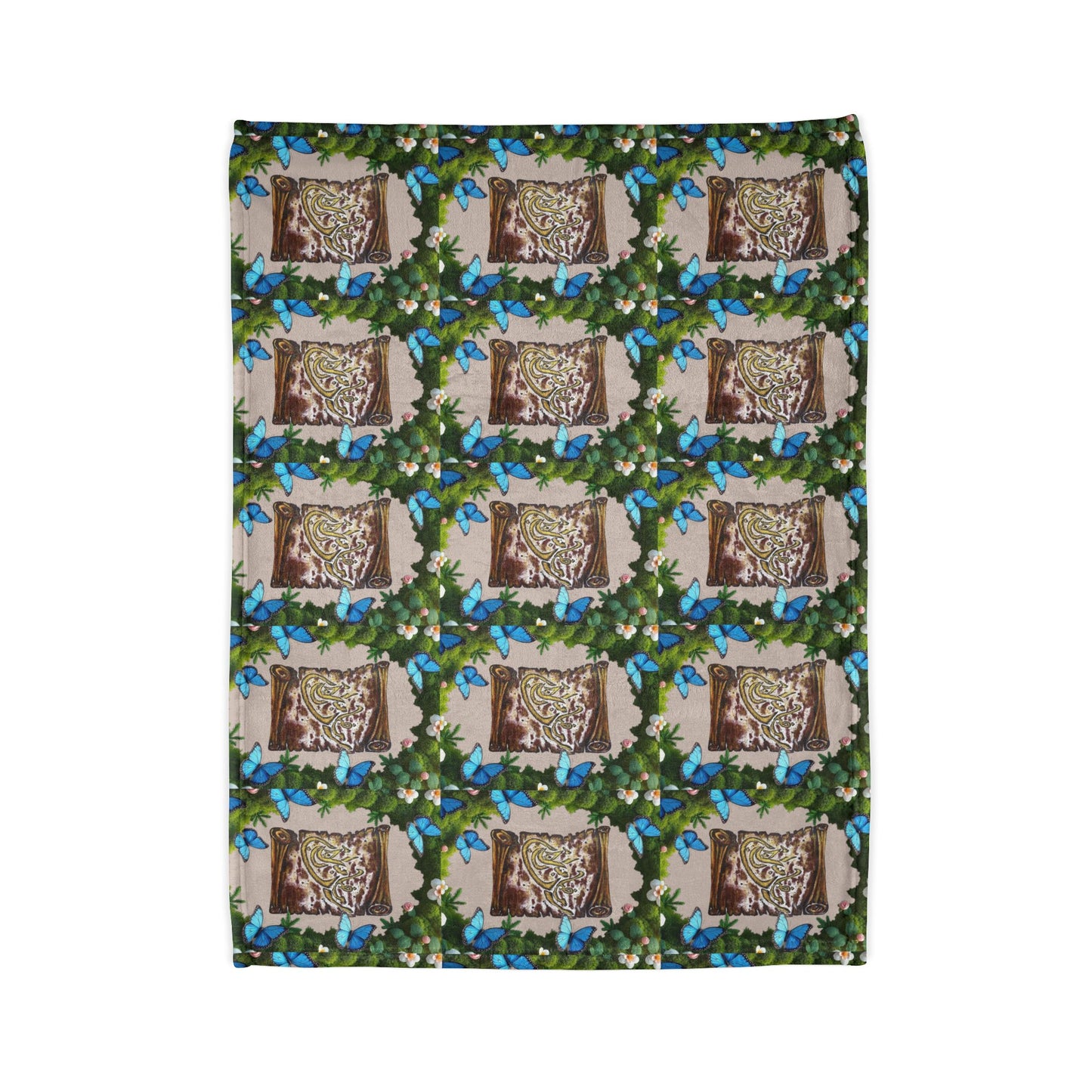 Floral Photo Collage Blanket