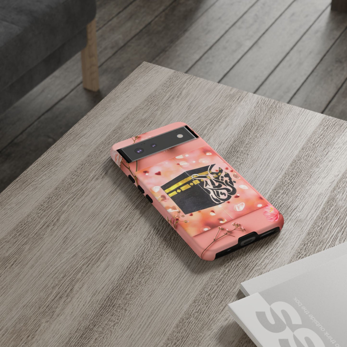 Kaaba Floral Phone Case – Pink Islamic Shrine Design