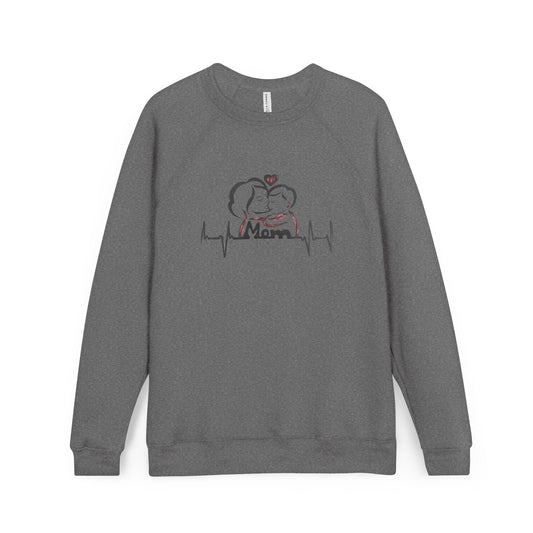 Heart Beat Mom Sweatshirt, Cozy Unisex Sweatshirt for Moms, Cute Gift for Mother's Day, Family Appreciation, Everyday Wear