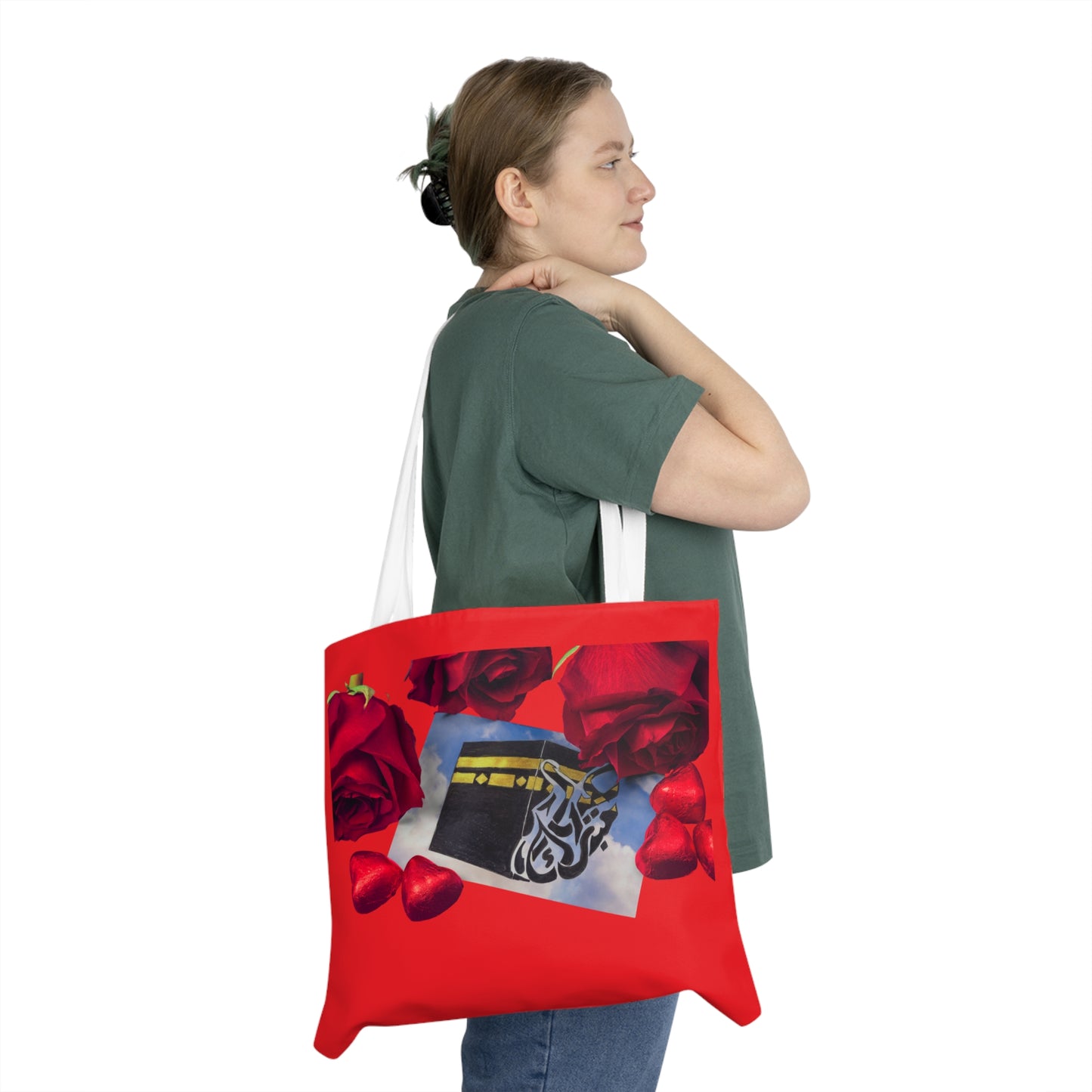 Romantic Roses Shoulder Tote — Valentine's Day Love Gift Tote Bag