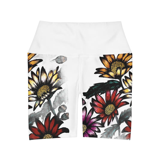 High Waisted Yoga Shorts (AOP)