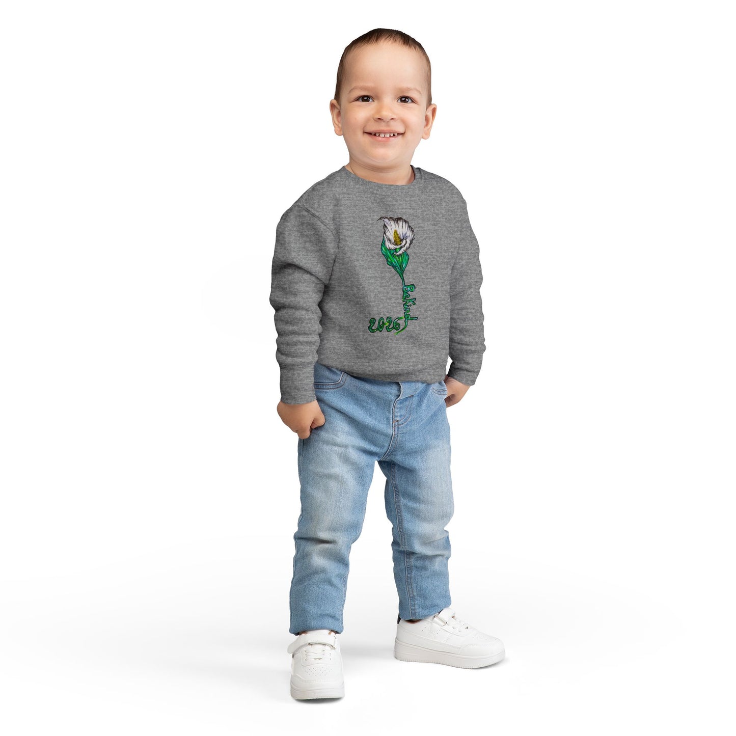 Floral Toddler Sweatshirt - Playful and Cozy Unisex Design