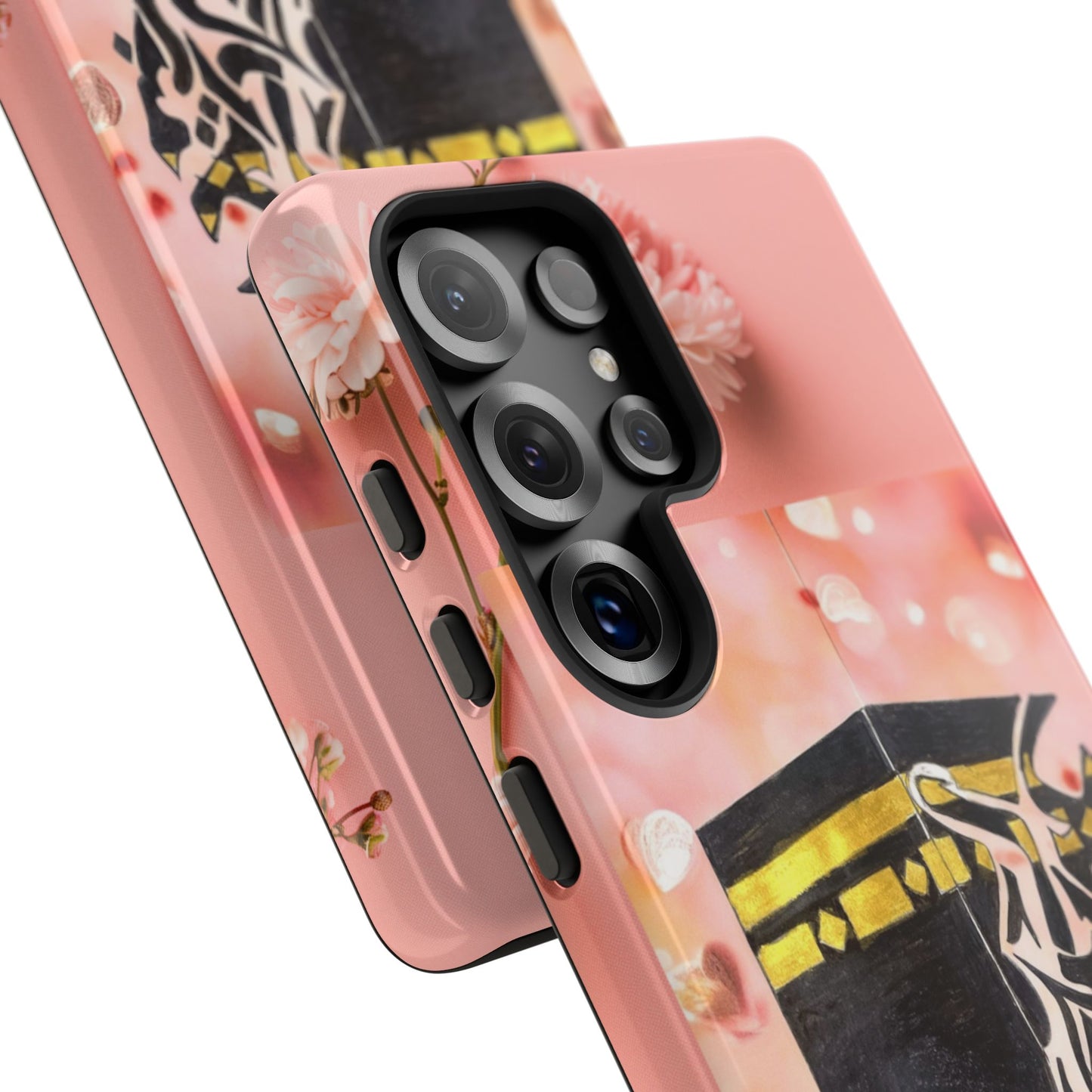 Kaaba Floral Phone Case – Pink Islamic Shrine Design