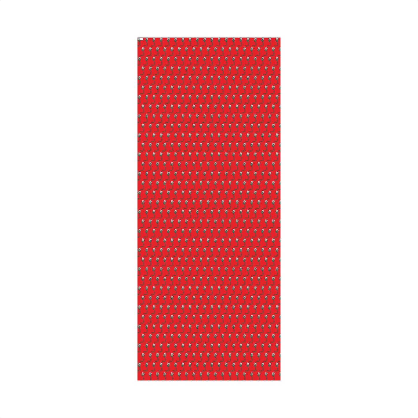 Festive Gift Wrap Paper - Red Rose Design for Holidays and Occasions