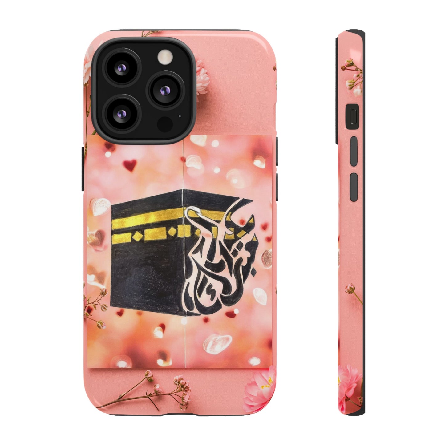 Kaaba Floral Phone Case – Pink Islamic Shrine Design
