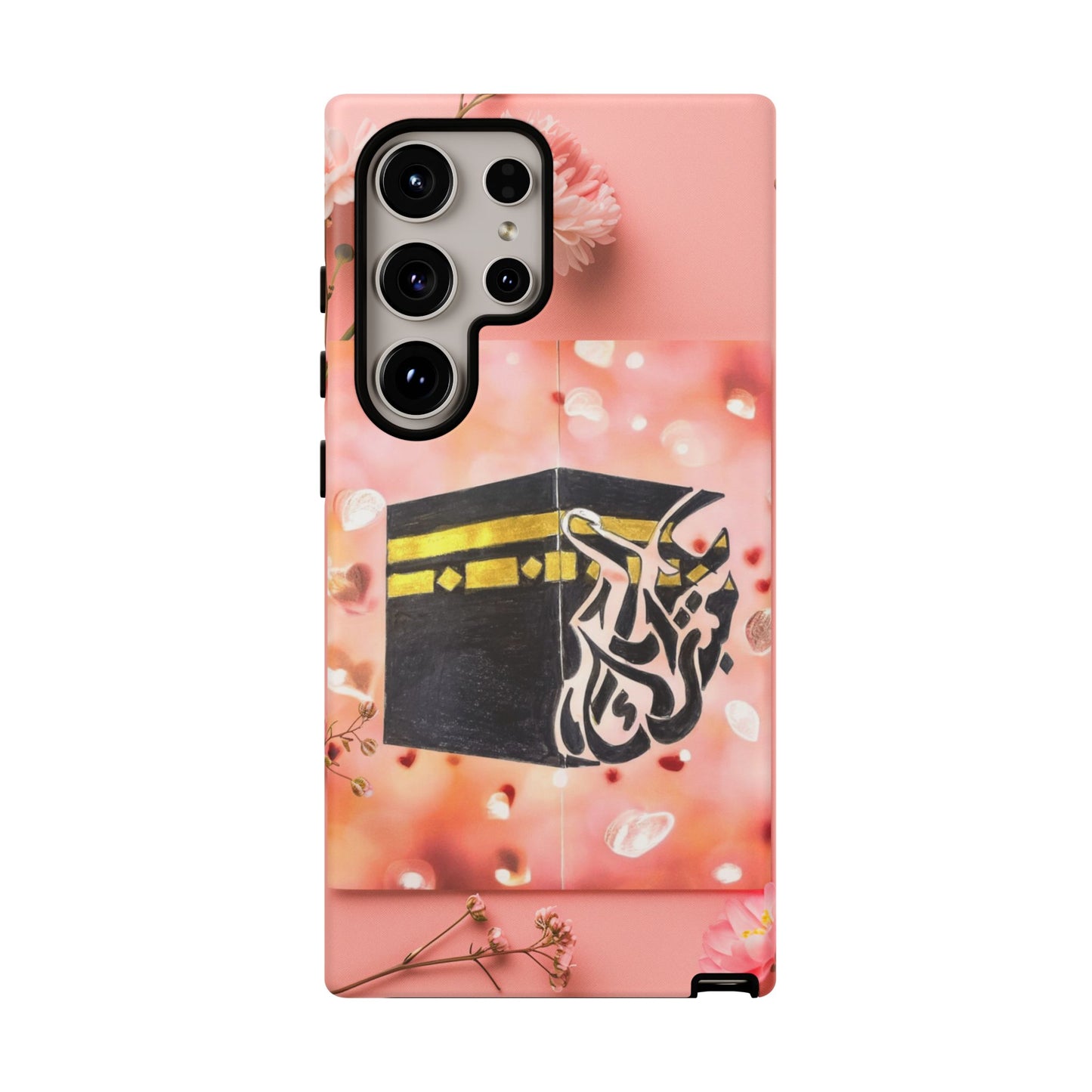 Kaaba Floral Phone Case – Pink Islamic Shrine Design
