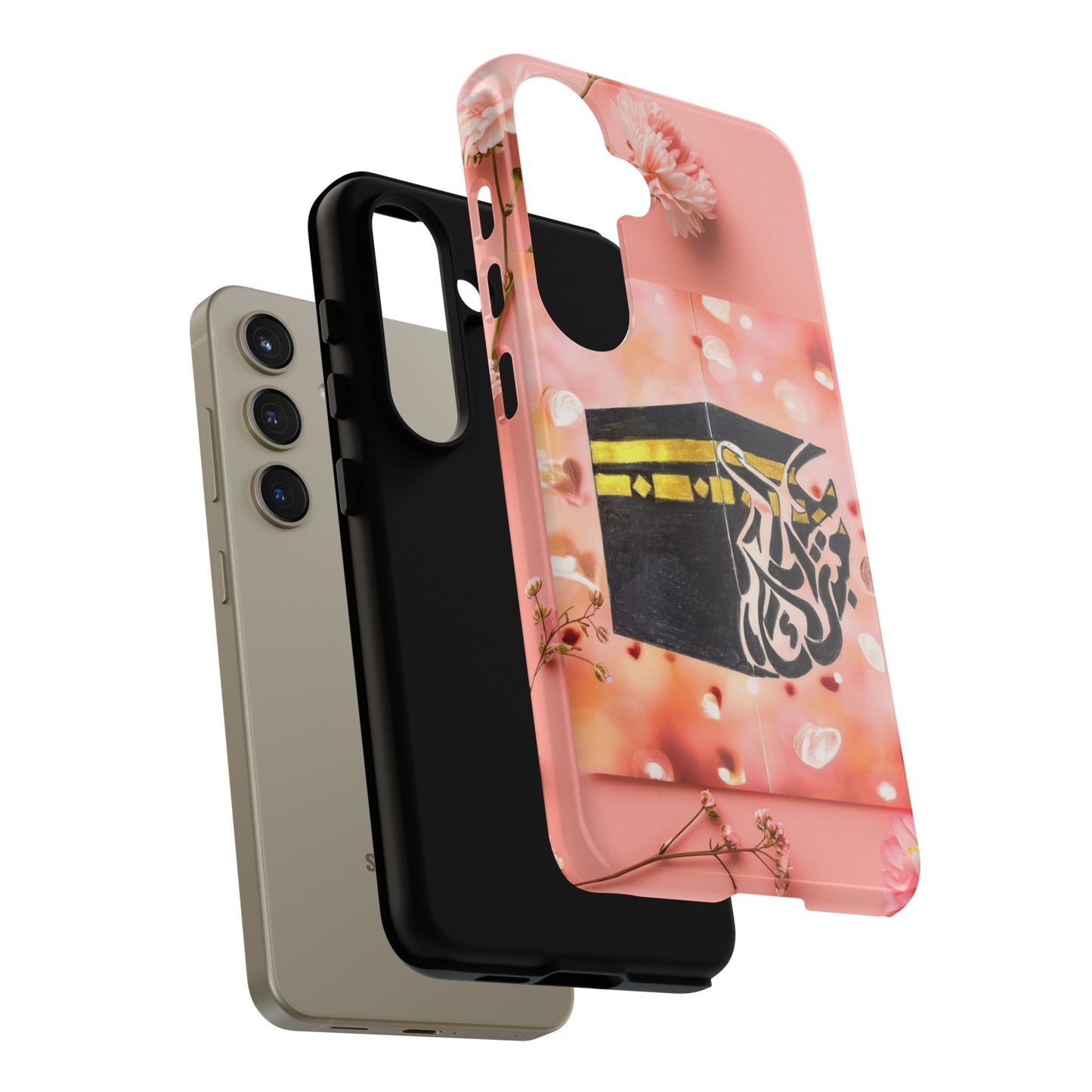 Kaaba Floral Phone Case – Pink Islamic Shrine Design