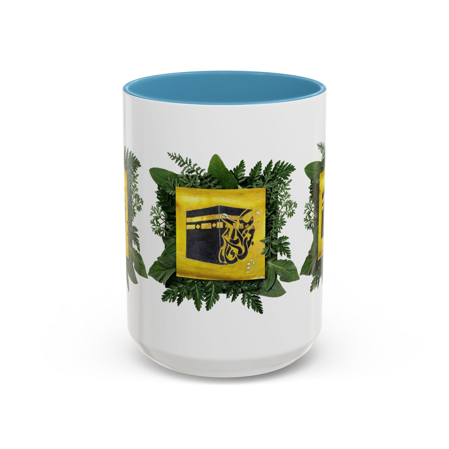 Kaaba Floral Accent Coffee Mug — Islamic Pilgrimage Hajj Umrah Gift (11/15 oz)