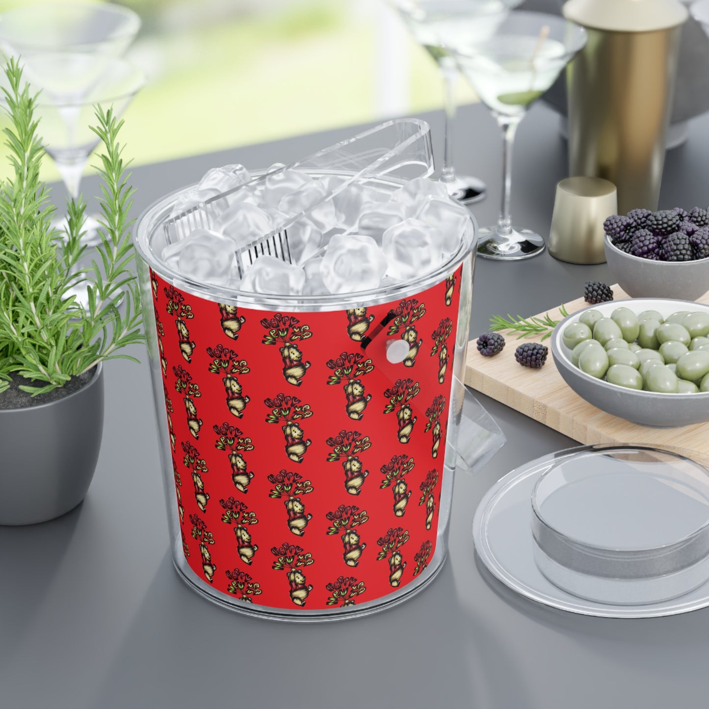 Ice Bucket with Tongs