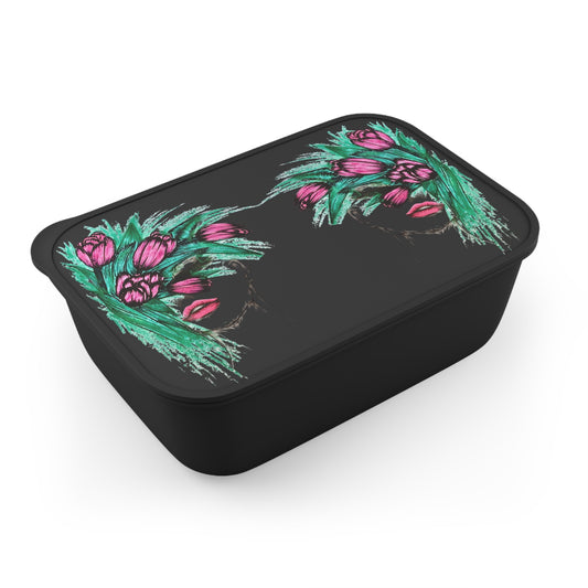 PLA Bento Box with Band and Utensils