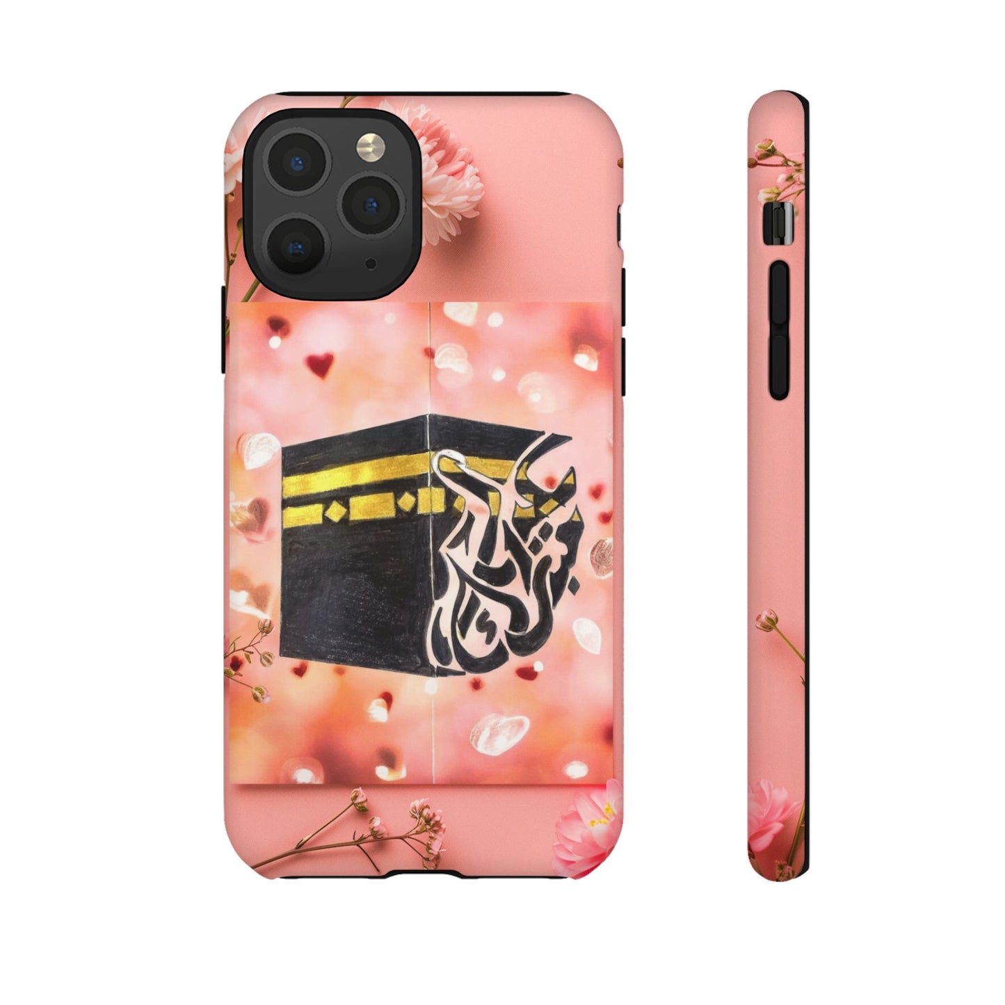 Kaaba Floral Phone Case – Pink Islamic Shrine Design