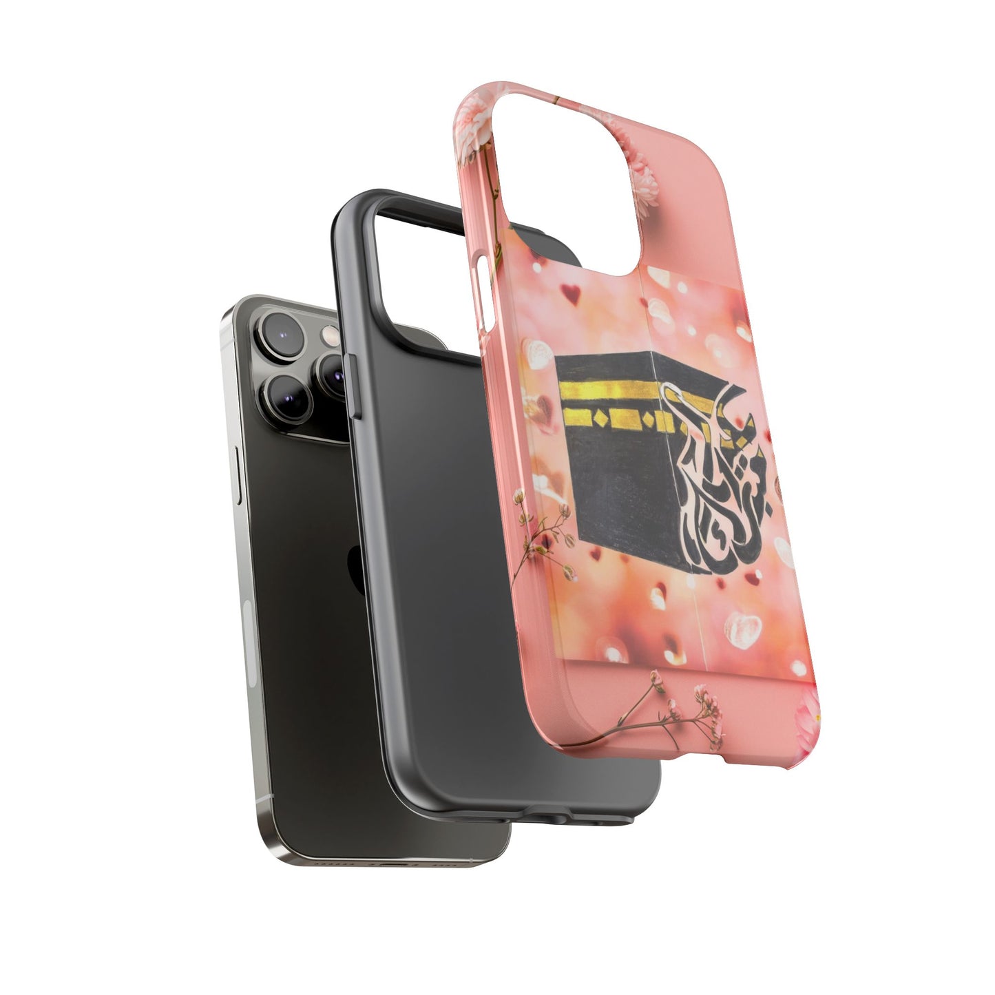Kaaba Floral Phone Case – Pink Islamic Shrine Design