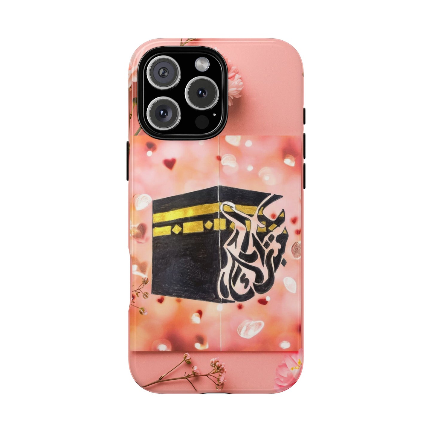 Kaaba Floral Phone Case – Pink Islamic Shrine Design