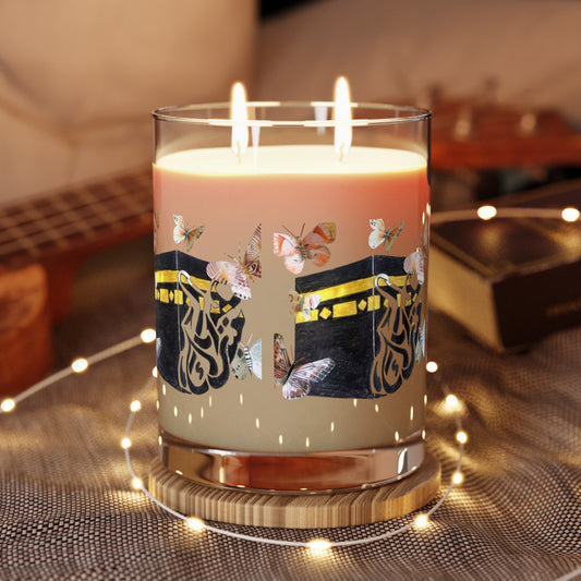 Kaaba & Butterflies Scented Candle — 11oz Decorative Islamic Prayer Gift