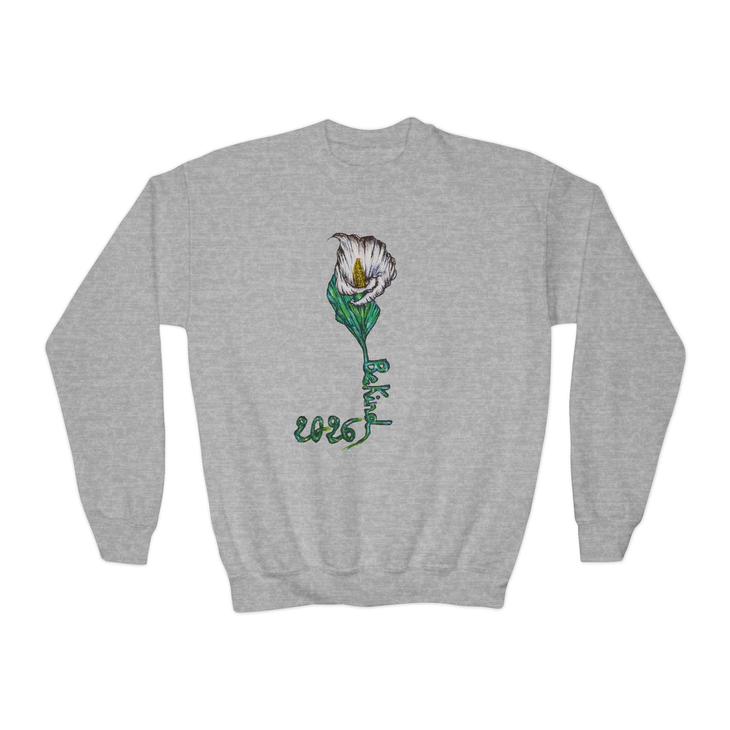 Flower Youth Crewneck Sweatshirt - Stylish & Cozy for All Seasons