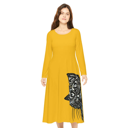 Women's Long Sleeve Dance Dress (AOP)