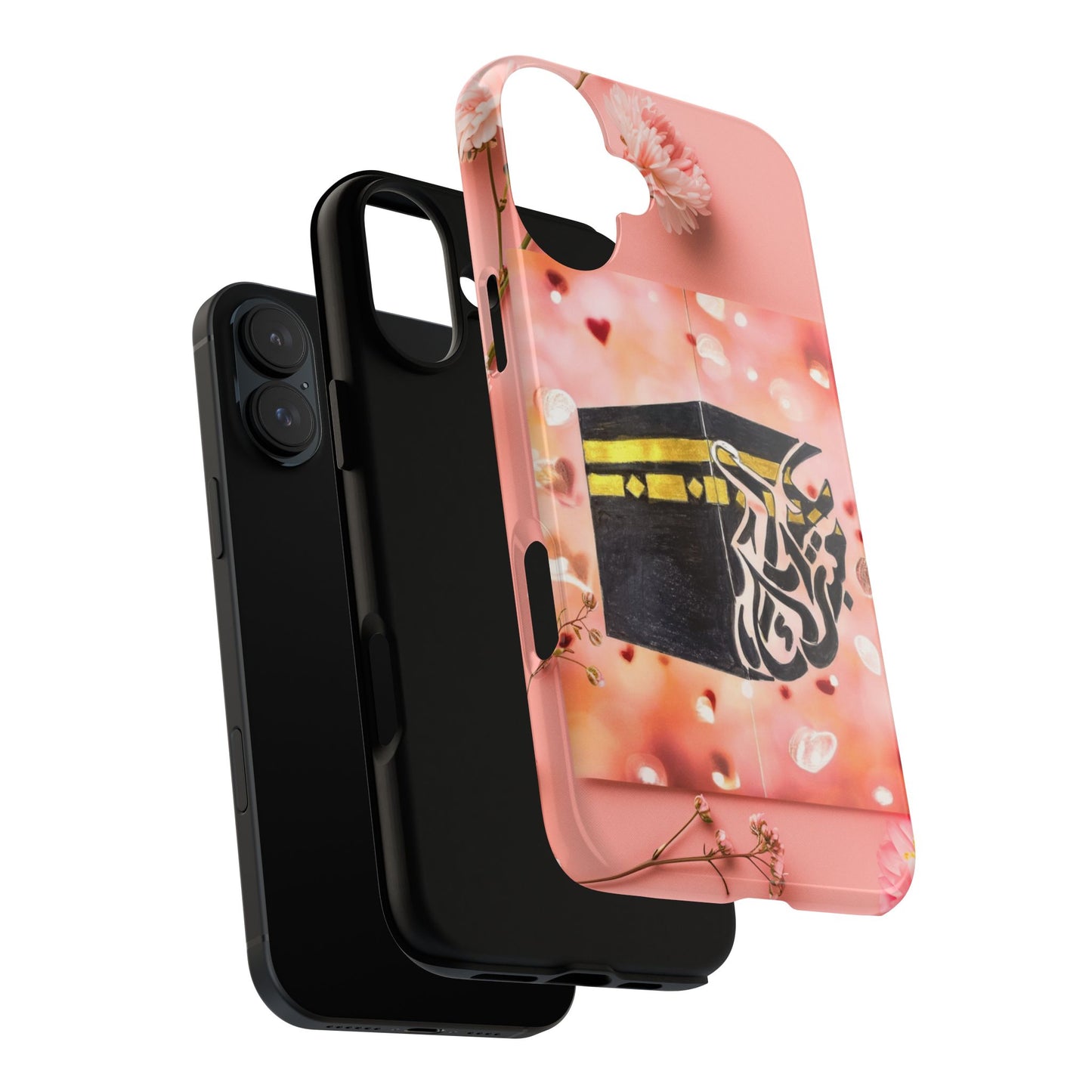 Kaaba Floral Phone Case – Pink Islamic Shrine Design