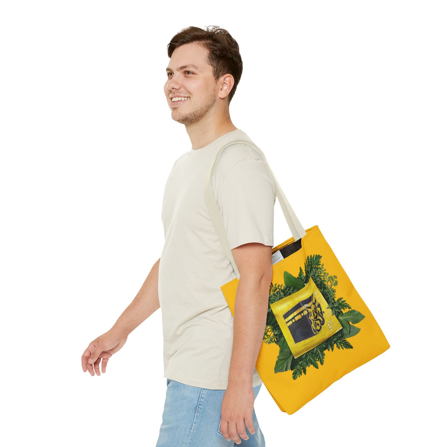 Kaaba Floral Tote Bag – Islamic Pilgrimage Hajj Umrah Gift